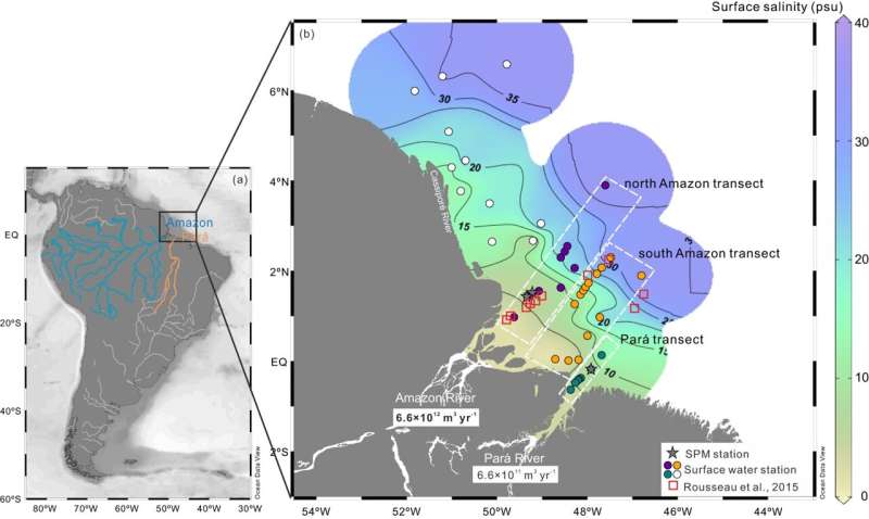 Rio Pará found to contribute high trace metal concentrations to the Amazon estuary